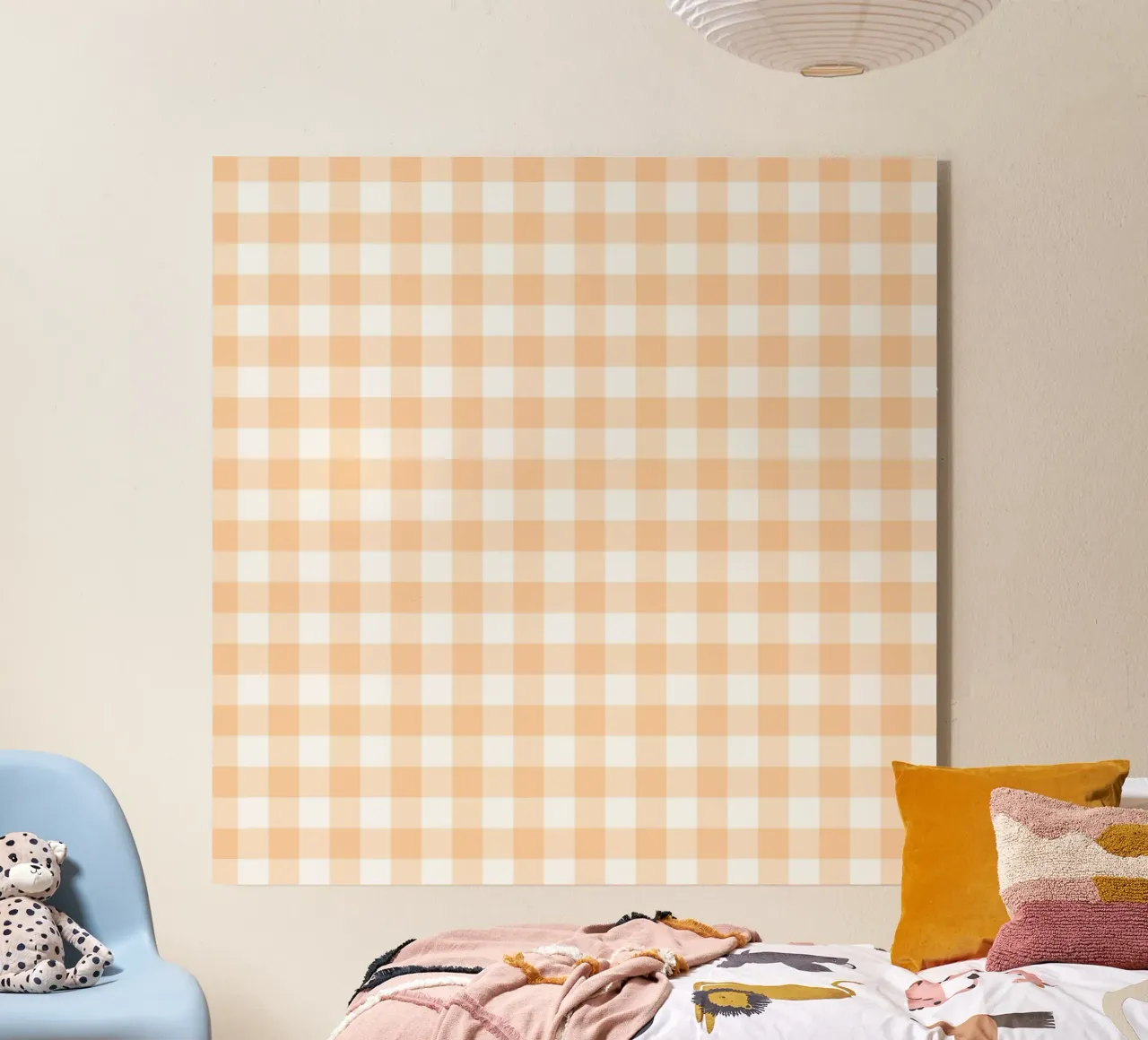 Gingham pesca pastello plexiglass da Happy Littles