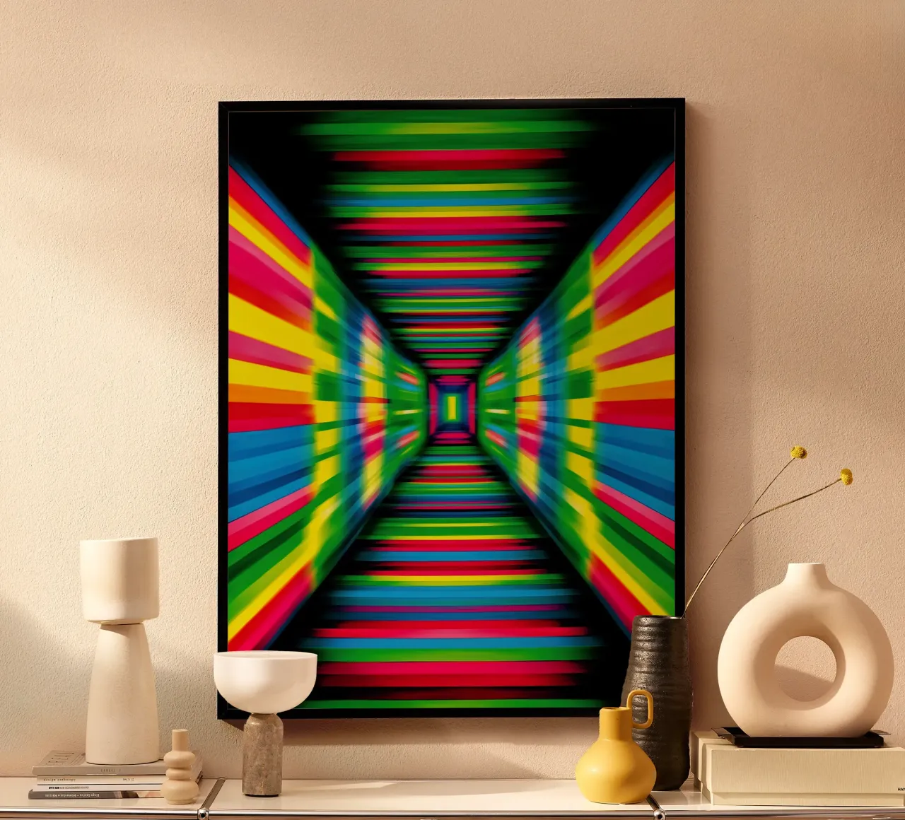 Tunnel LED | Installazione di luce digitale carta hahnemühle da Autofocus