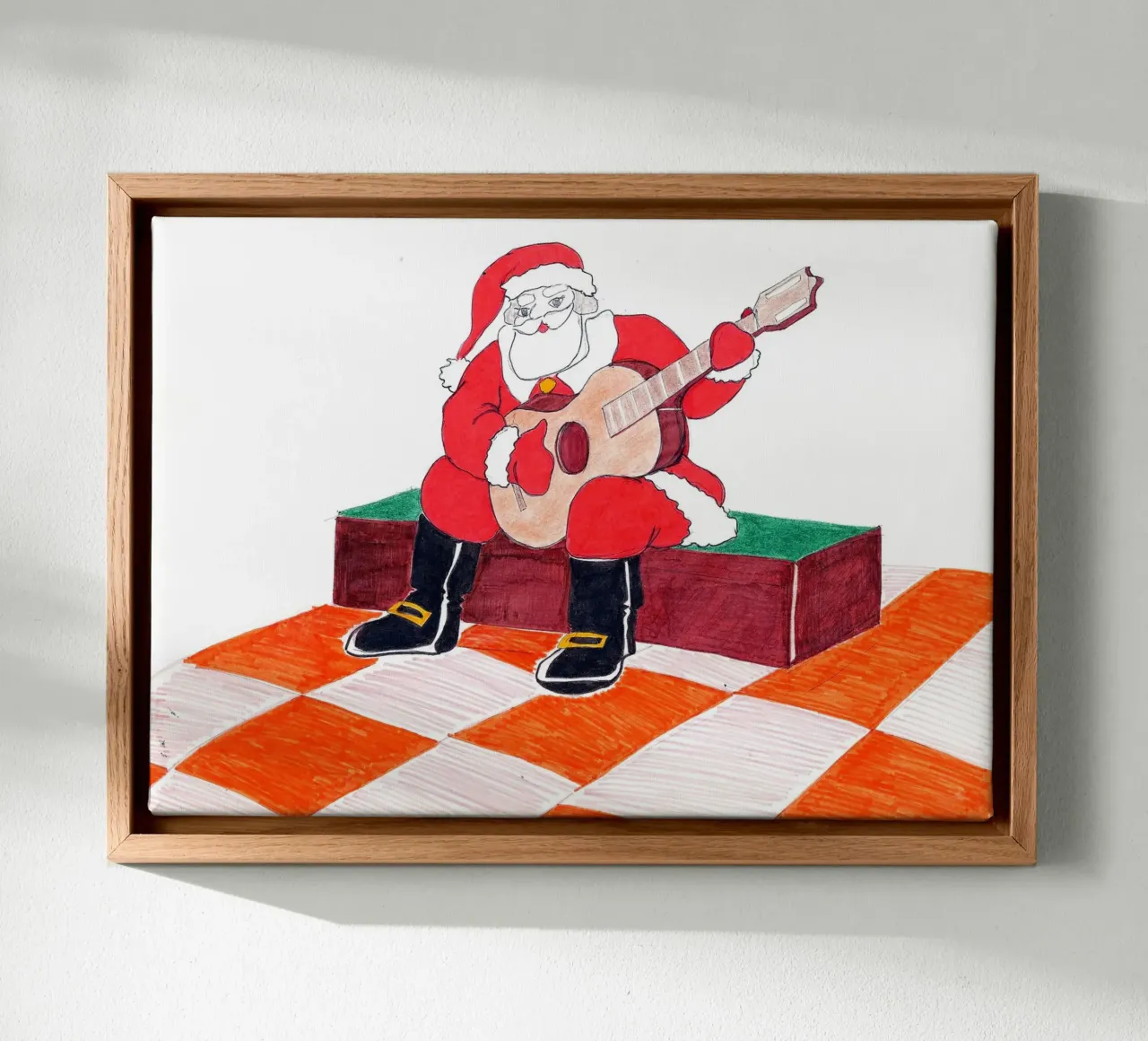 Kerst canvas met Baklijst van Massimo Frascogna