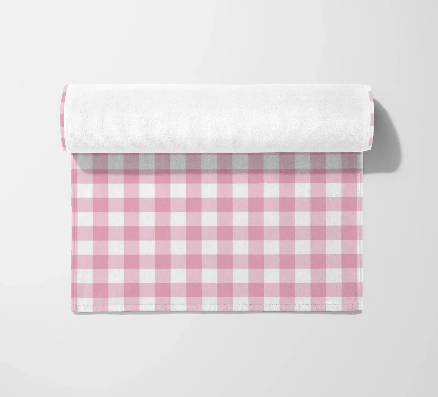 Gingham rosa pastello telo mare da Happy Littles