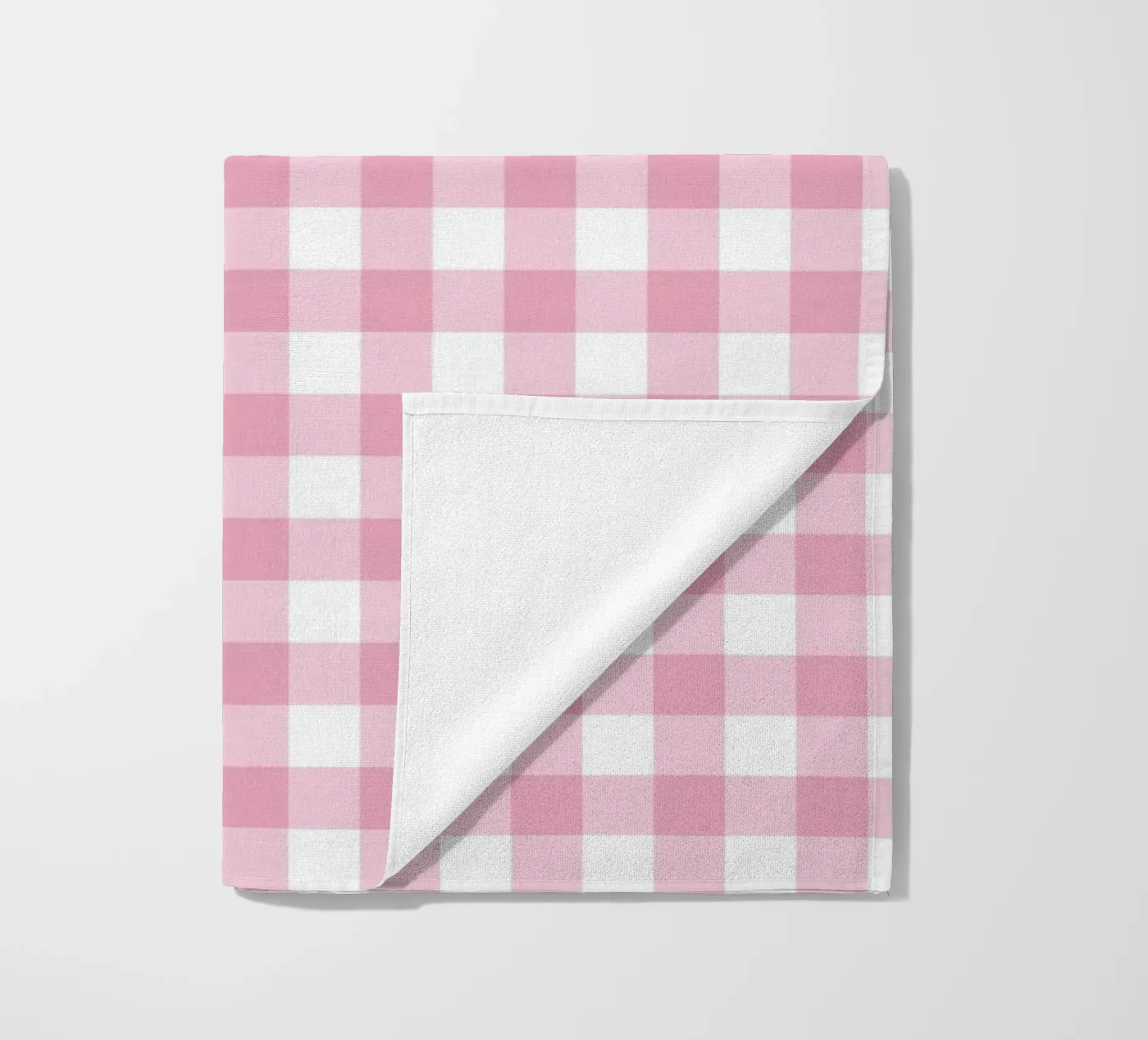 Gingham rosa pastello telo mare da Happy Littles