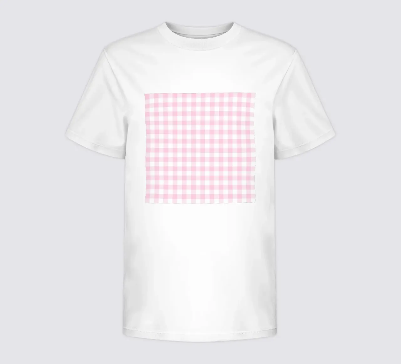 Pastellrosa Gingham Kinder T-Shirt von Happy Littles