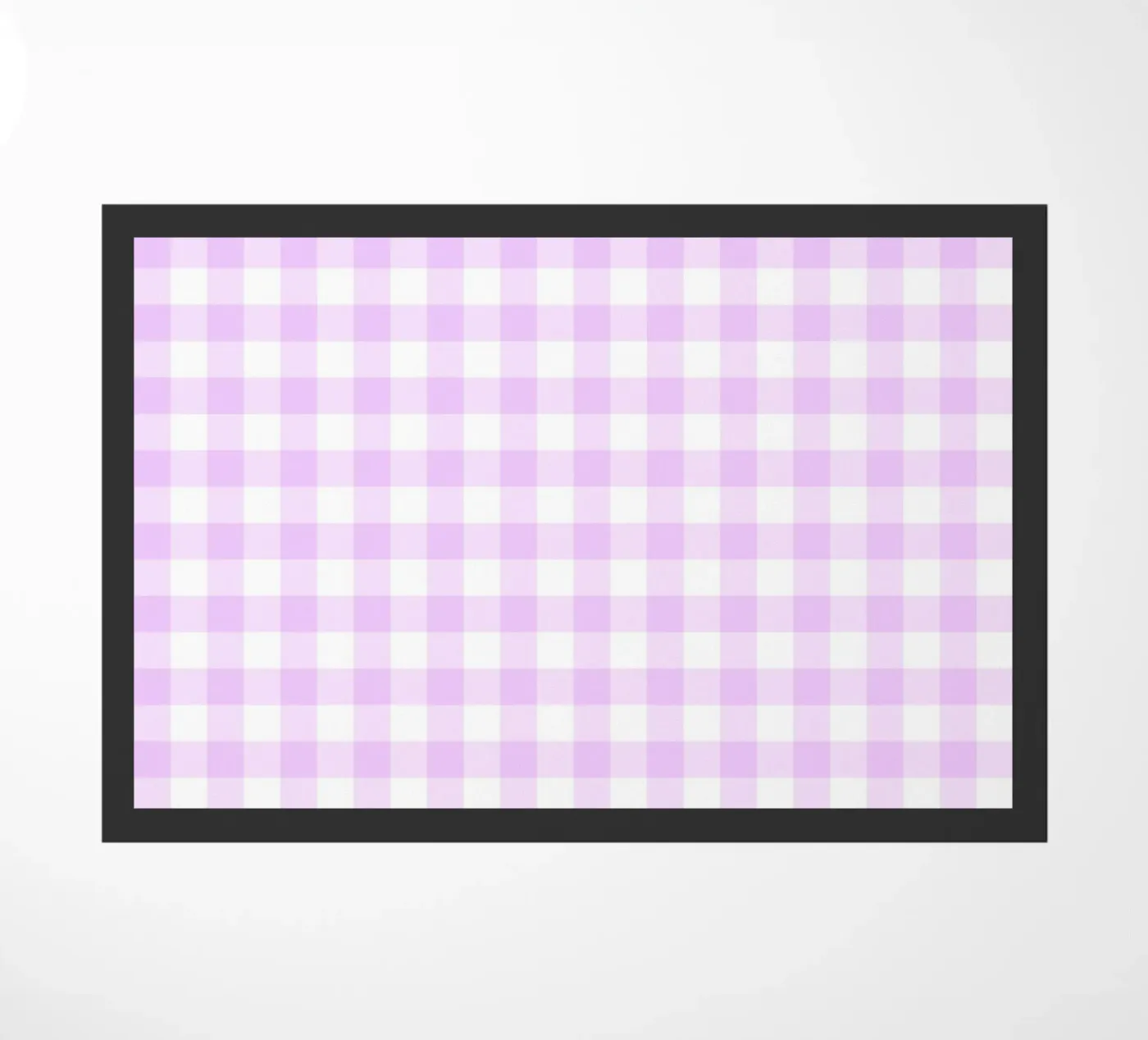 Gingham rosa pastello e viola zerbino da Happy Littles