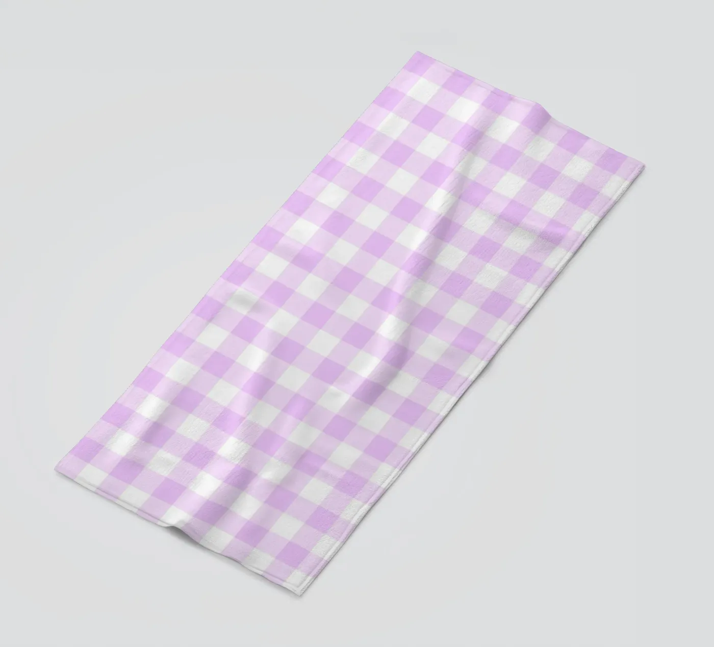 Gingham rosa pastello e viola telo mare da Happy Littles