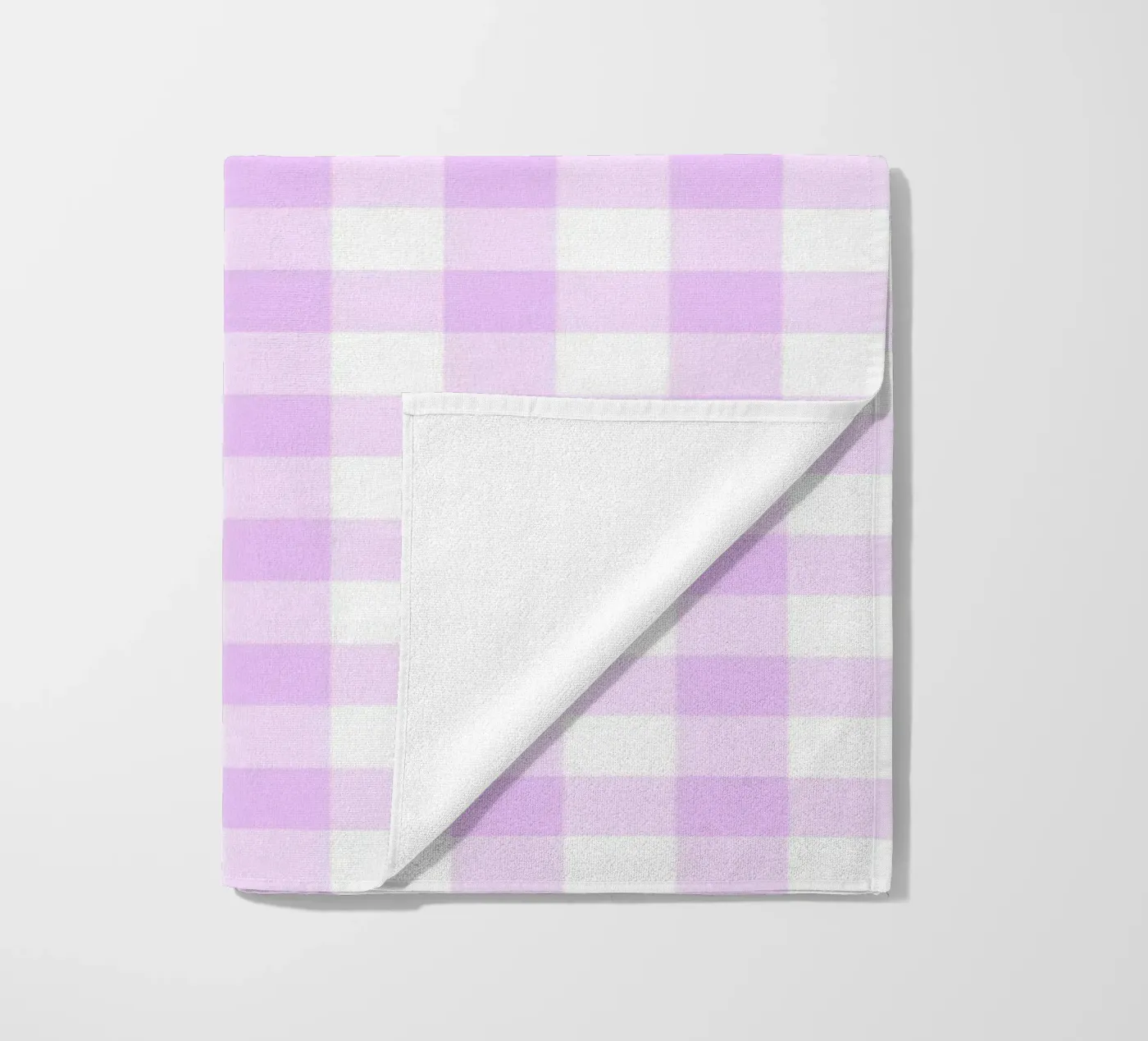 Gingham rosa pastello e viola telo mare da Happy Littles