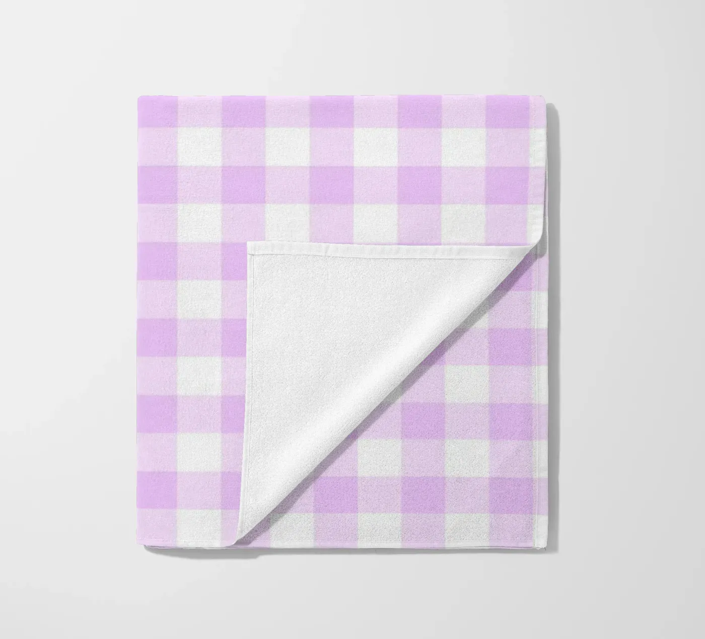 Gingham rosa pastello e viola telo mare da Happy Littles