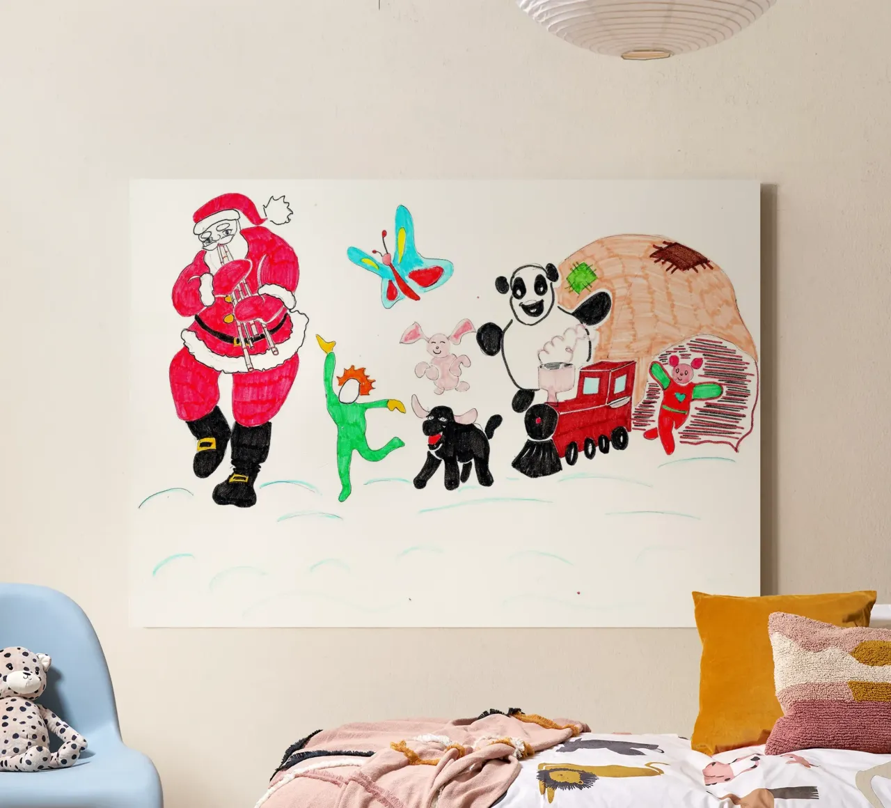 Kerst canvas met Baklijst van Massimo Frascogna