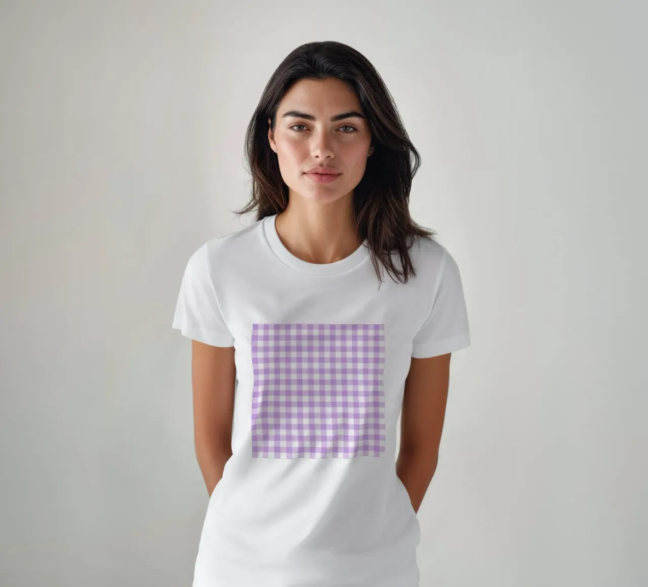Pastel Purple Gingham t-shirt da Happy Littles