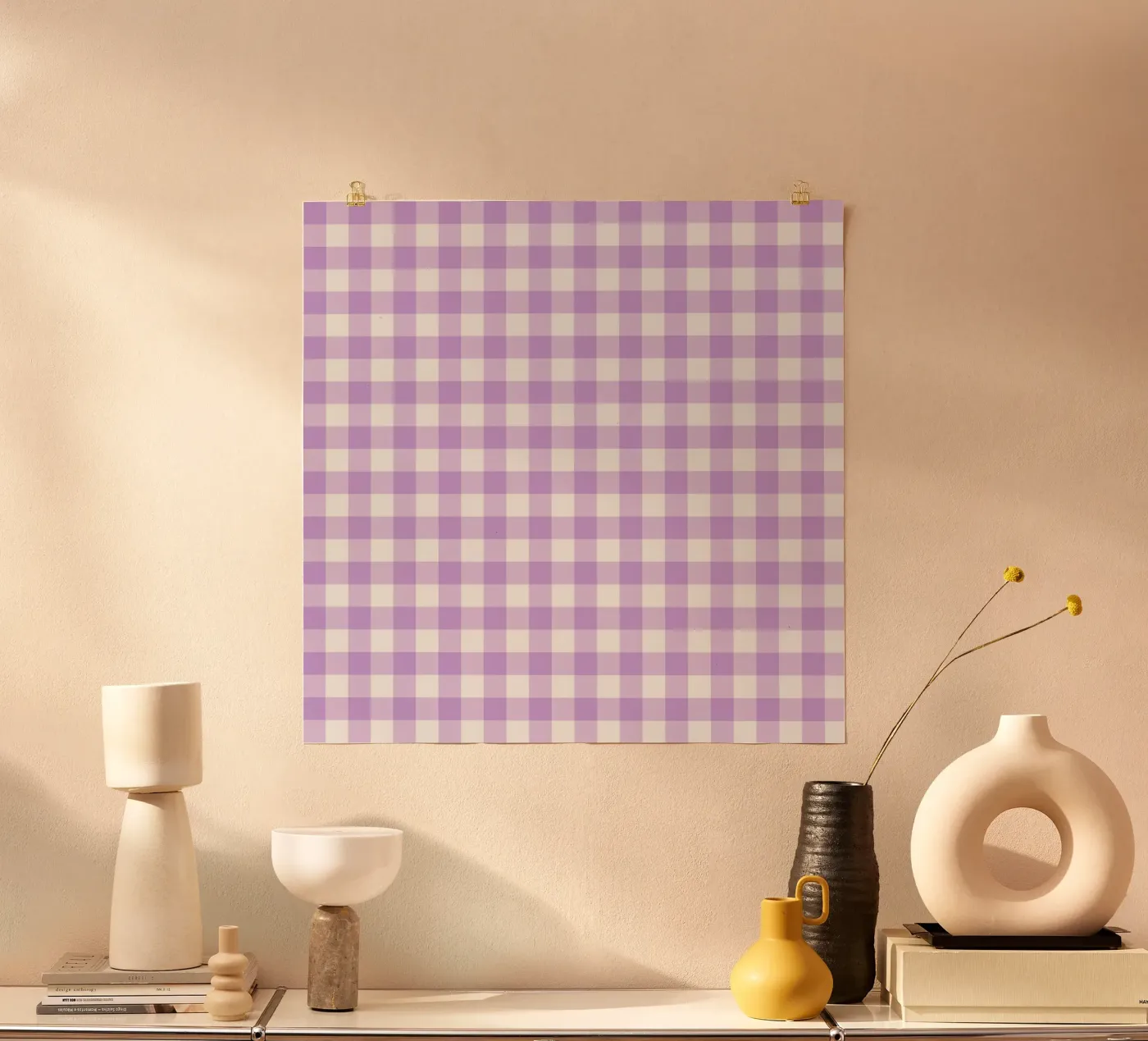 Pastel Purple Gingham poster da Happy Littles
