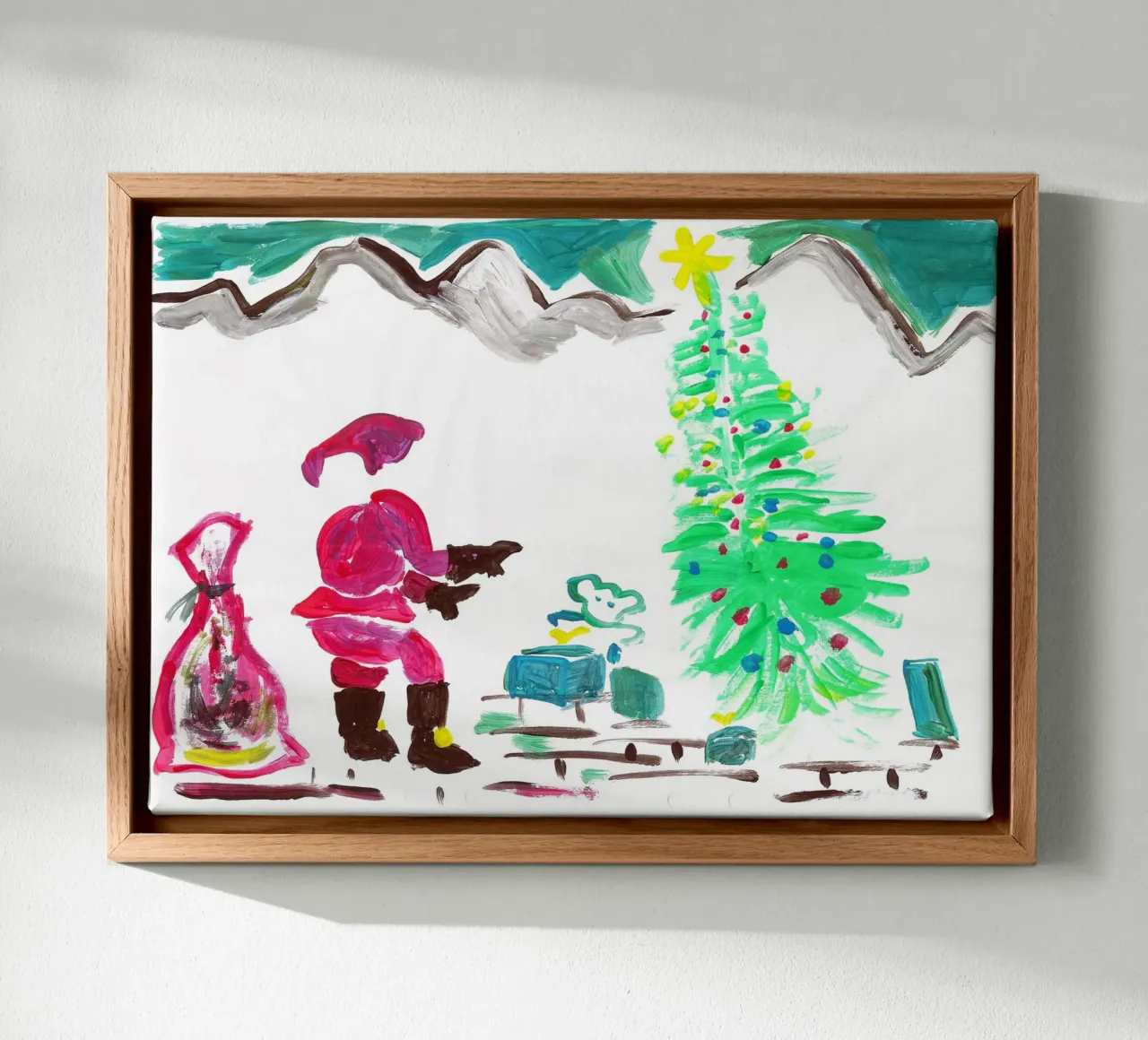 Kerst canvas met Baklijst van Massimo Frascogna