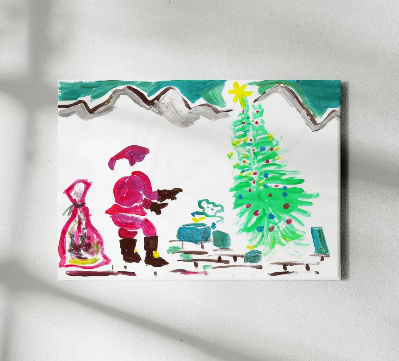 Kerst canvas met Baklijst van Massimo Frascogna