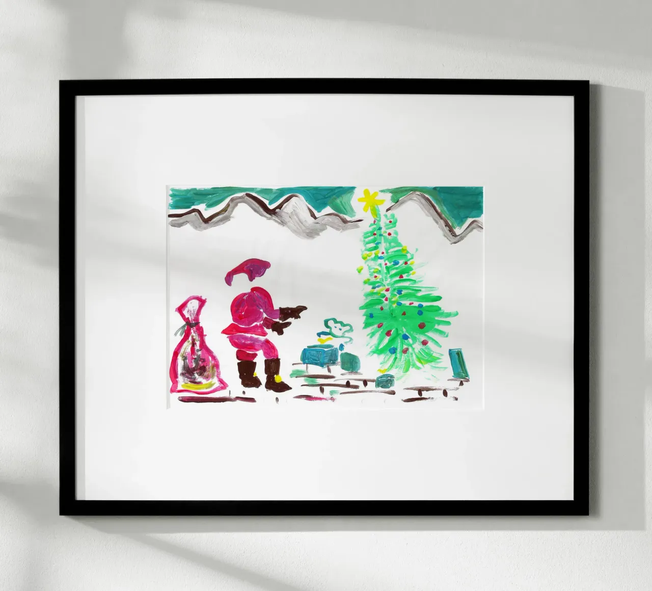 Natale poster con telaio in legno da Massimo Frascogna