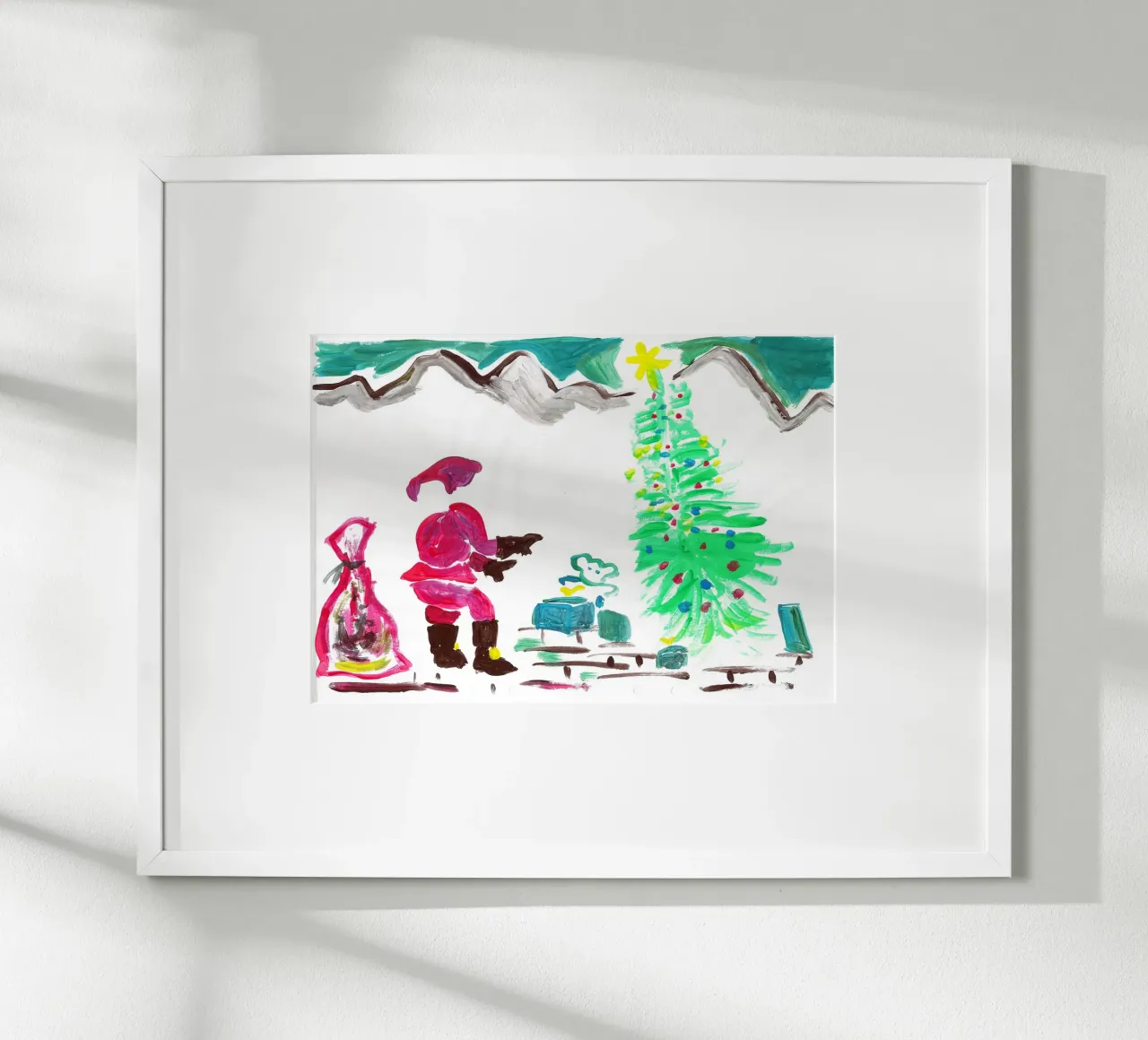 Natale poster con telaio in legno da Massimo Frascogna