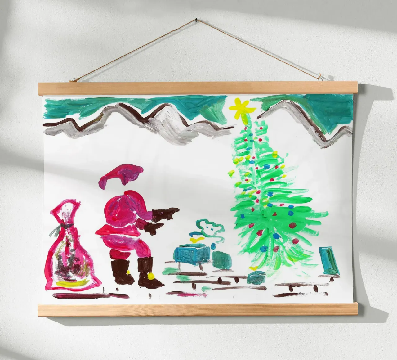 Natale poster con telaio in legno da Massimo Frascogna