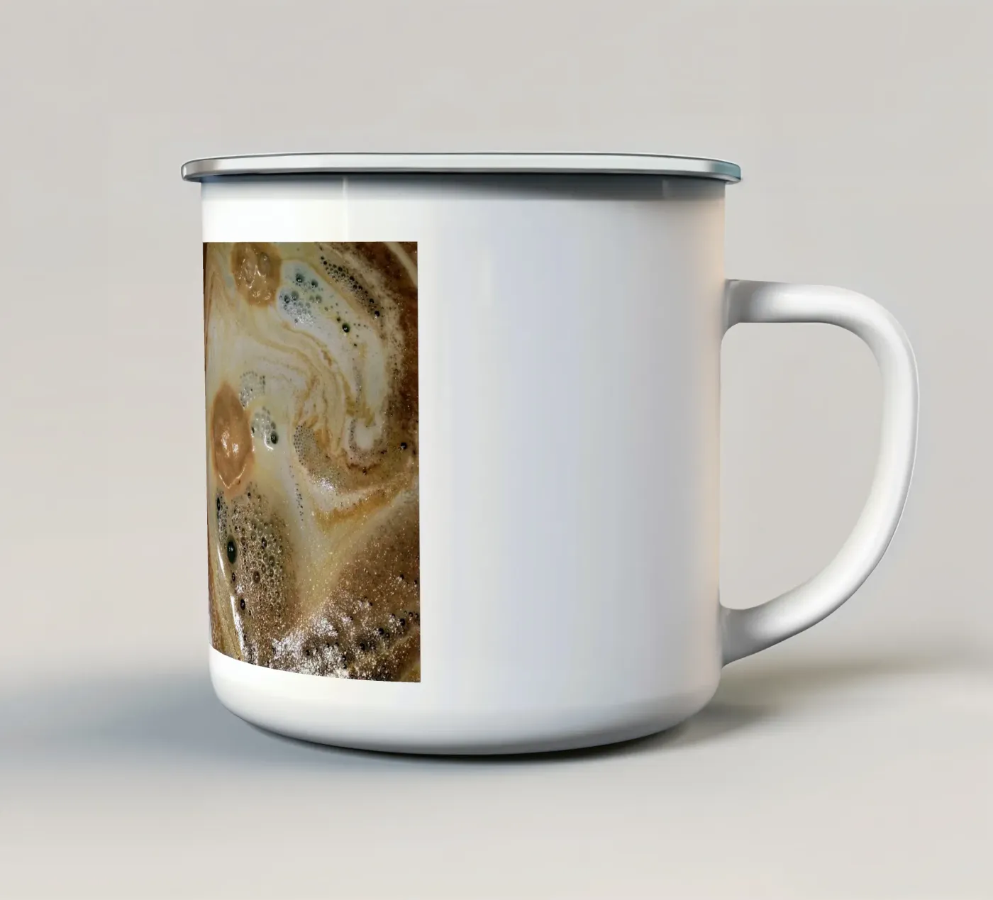 Cap enamel mug by Massimo Frascogna
