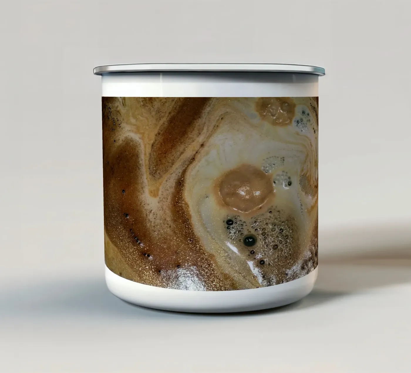 Cap enamel mug by Massimo Frascogna