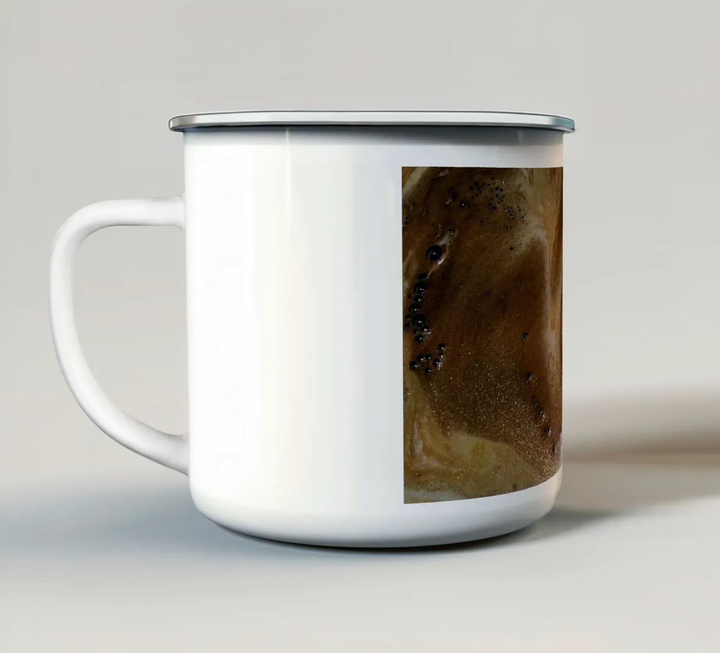 Cap enamel mug by Massimo Frascogna