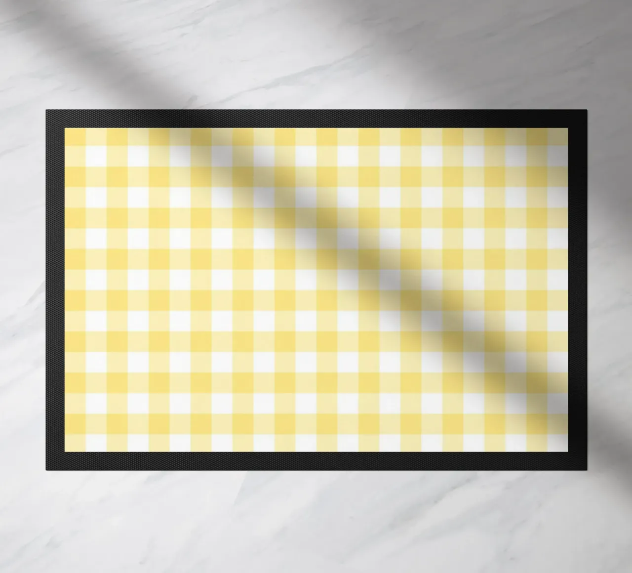 Gingham giallo pastello zerbino da Happy Littles