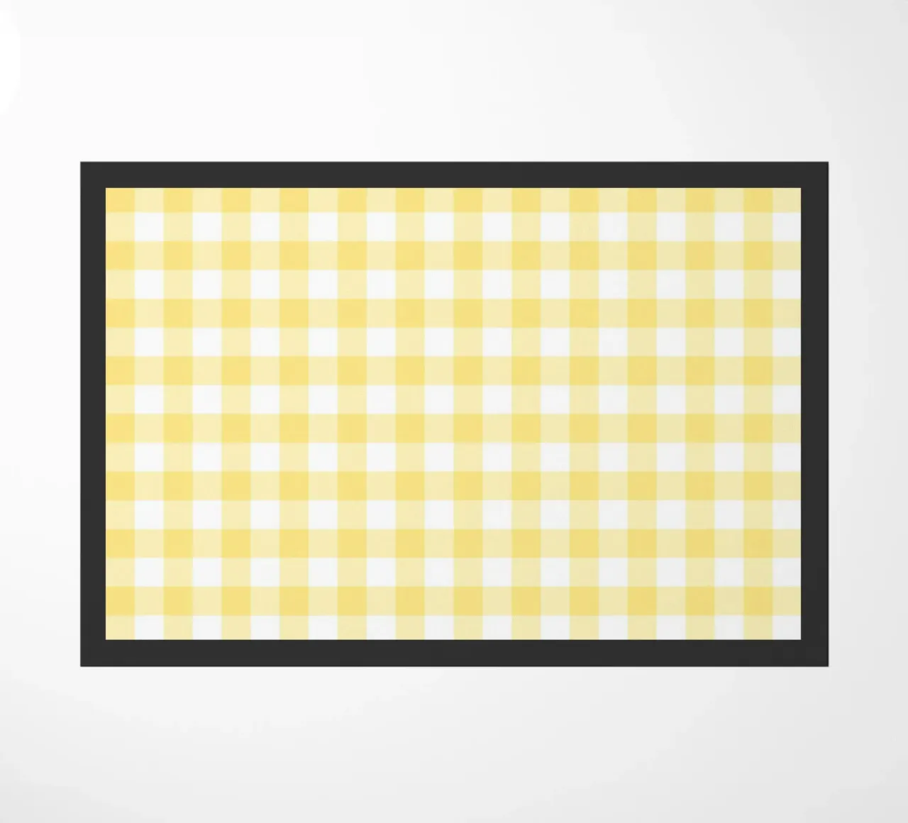 Gingham giallo pastello zerbino da Happy Littles