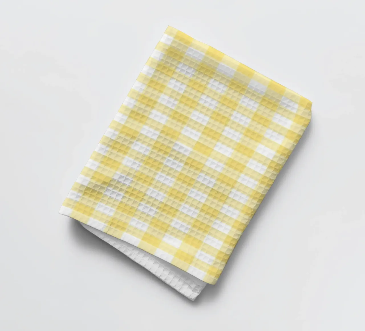Vichy jaune pastel torchon de Happy Littles