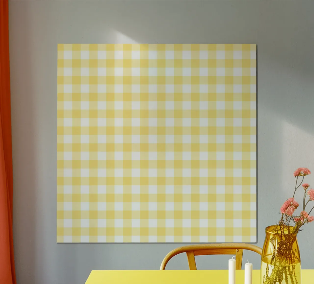 Gingham giallo pastello poster da Happy Littles