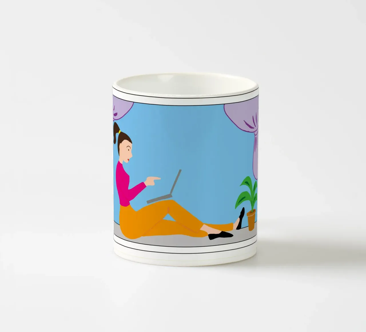 Smartworking tazza in ceramica da Massimo Frascogna
