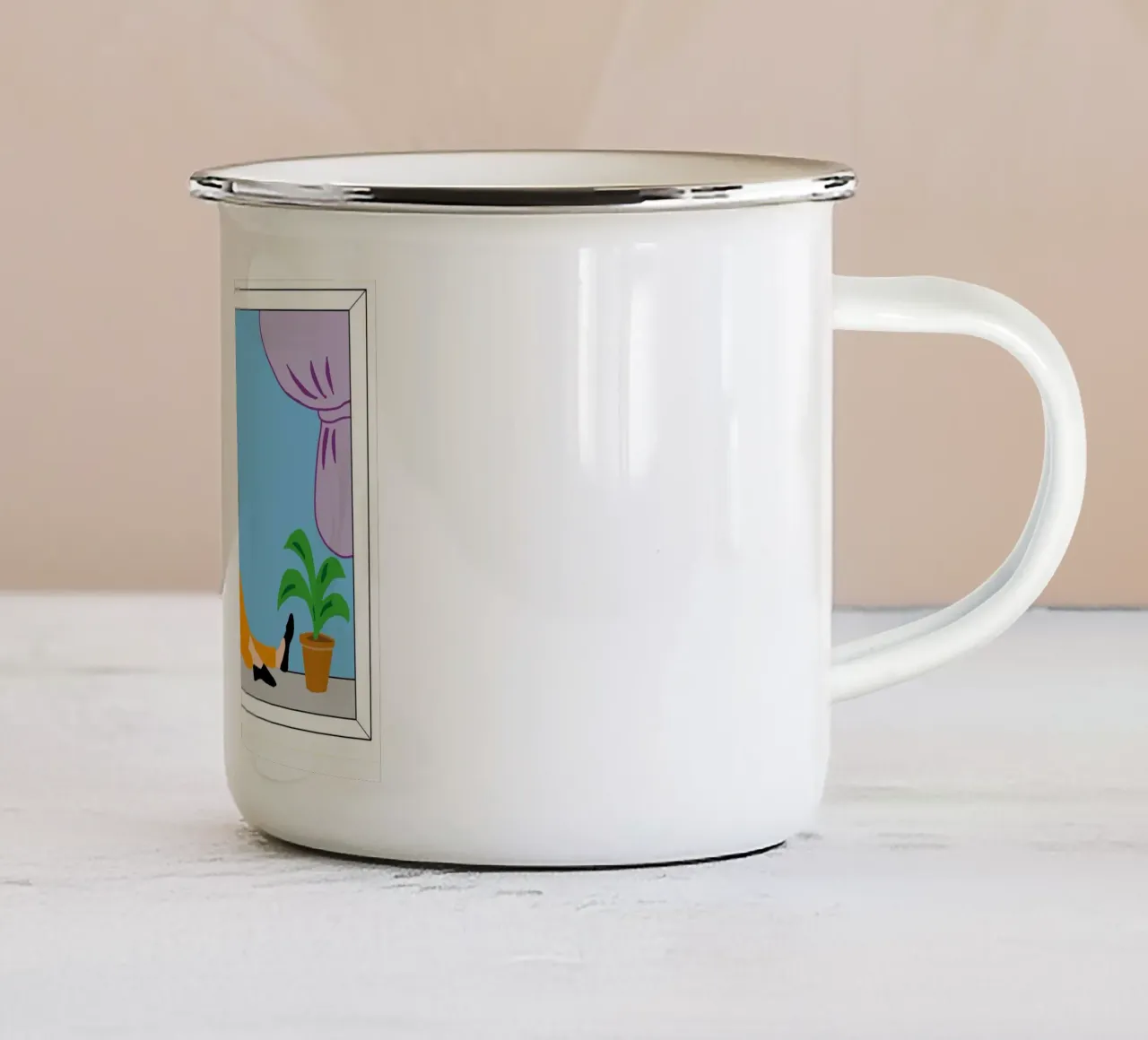 Smartworking tazza in smalto da Massimo Frascogna