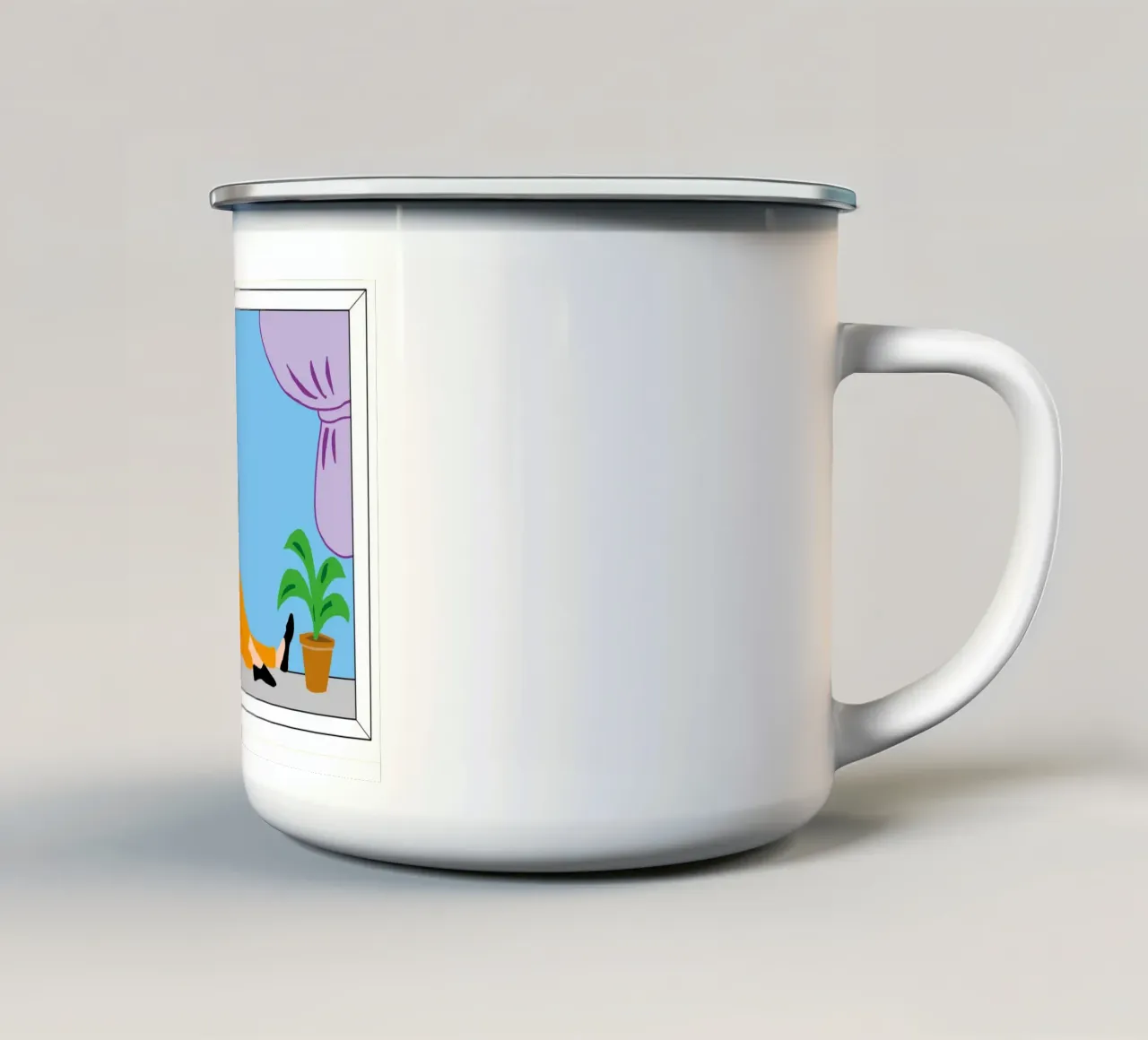 Smartworking tazza in smalto da Massimo Frascogna