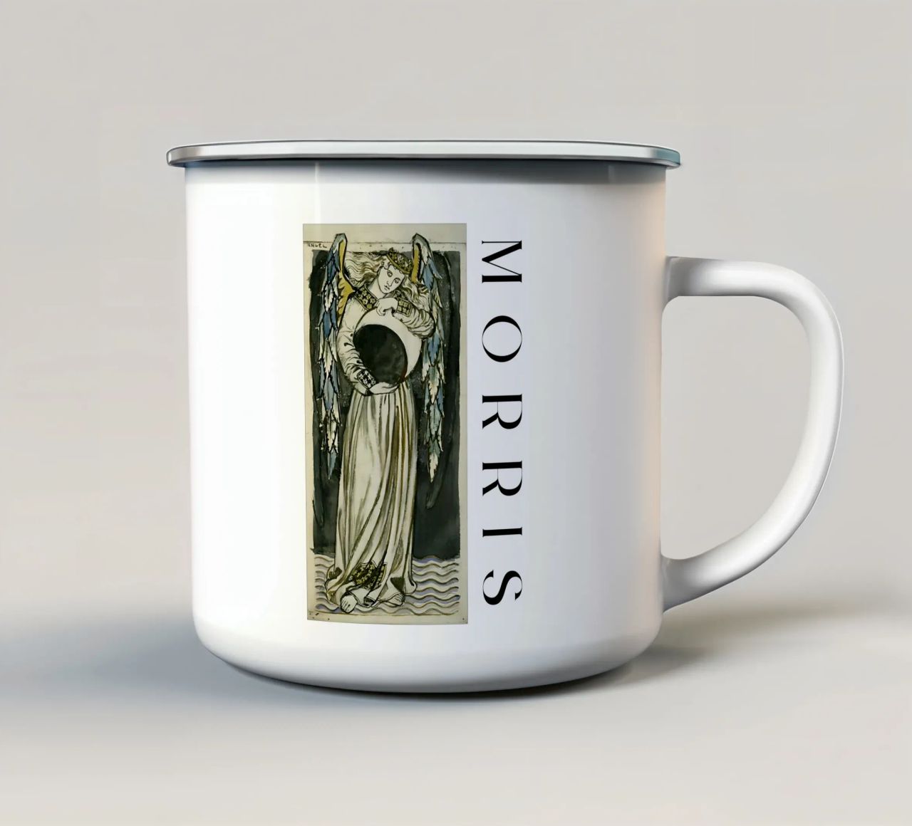 William Morris - Angelo notturno con in mano una luna calante tazza in smalto da tokovictory