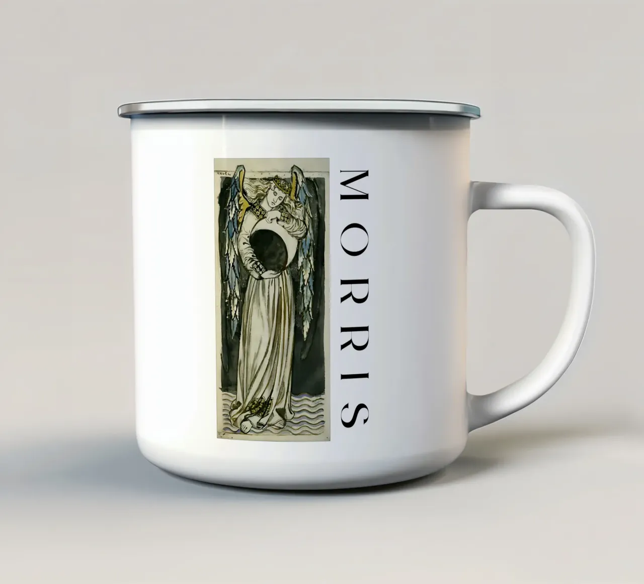 William Morris - Angelo notturno con in mano una luna calante tazza in smalto da tokovictory