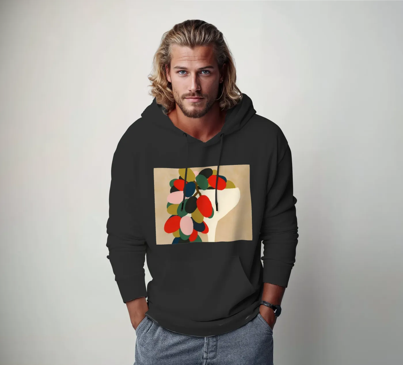 Vaschetta d'uva felpa con cappuccio da Kintsugi99