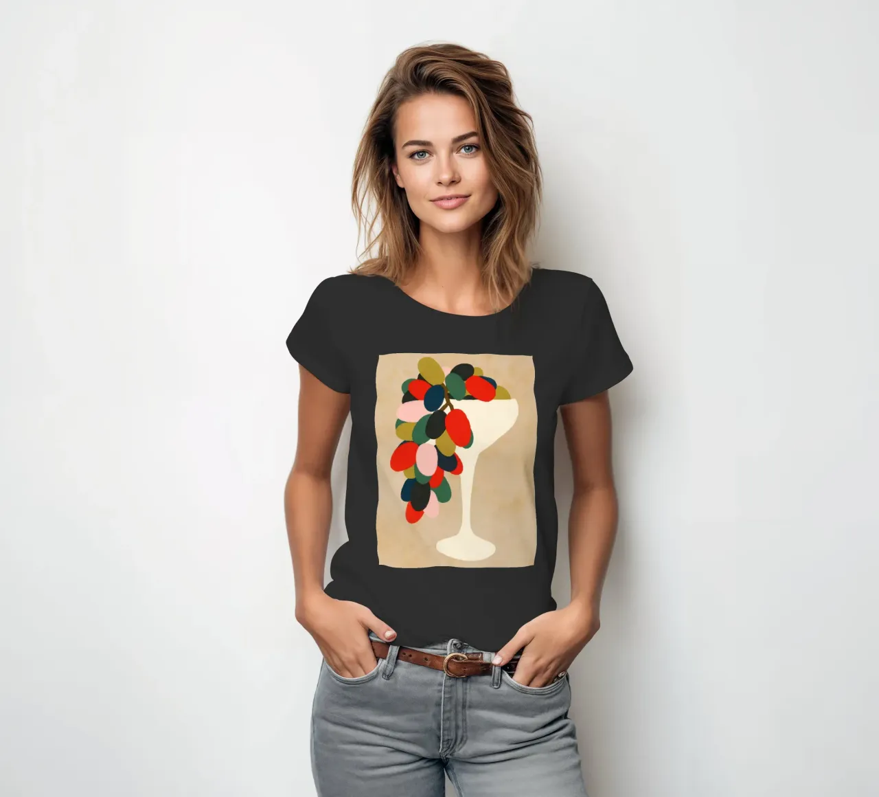 Grape Array women's fitted t-shirt by Kintsugi99