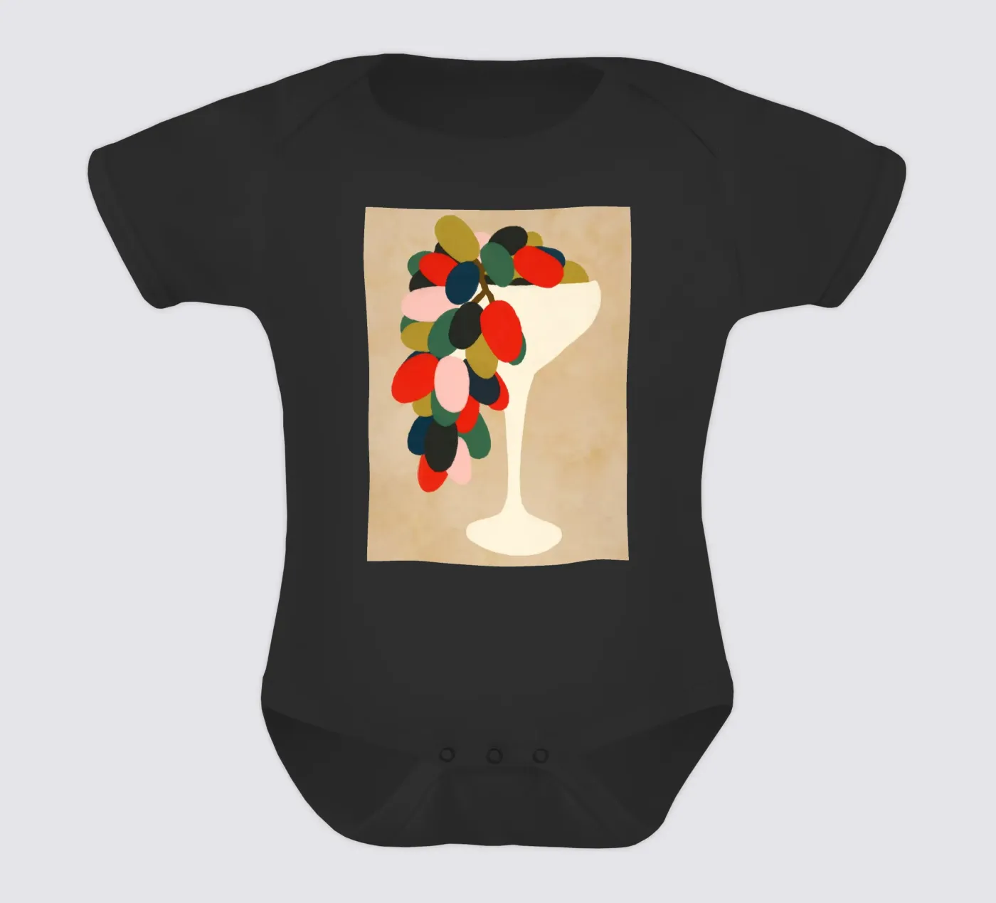 Weintrauben-Array Kurzarm Babybody von Kintsugi99