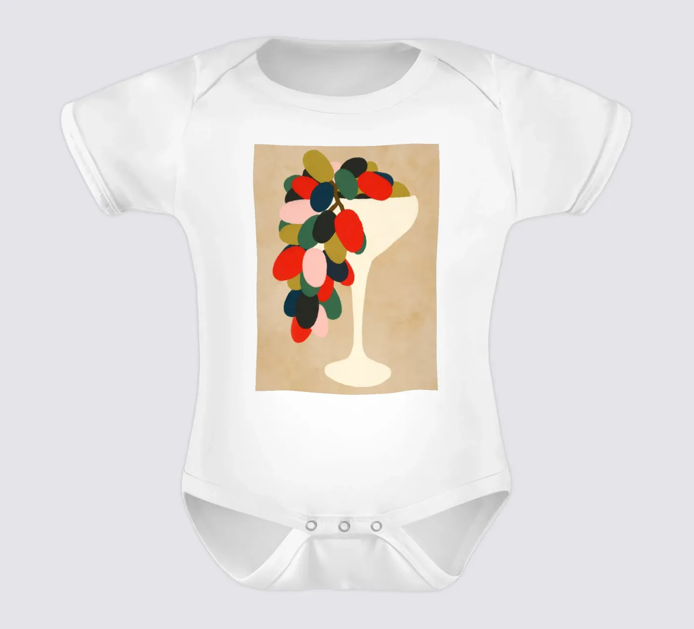 Grape Array short-sleeve baby romper by Kintsugi99
