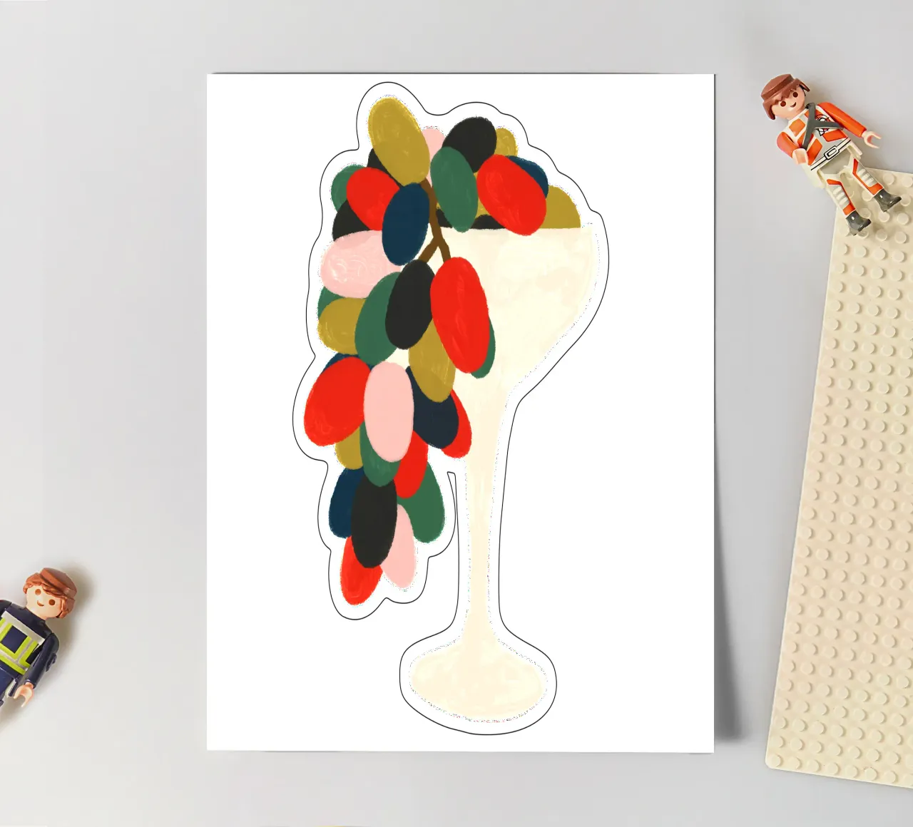 Weintrauben-Array Stickerbogen von Kintsugi99