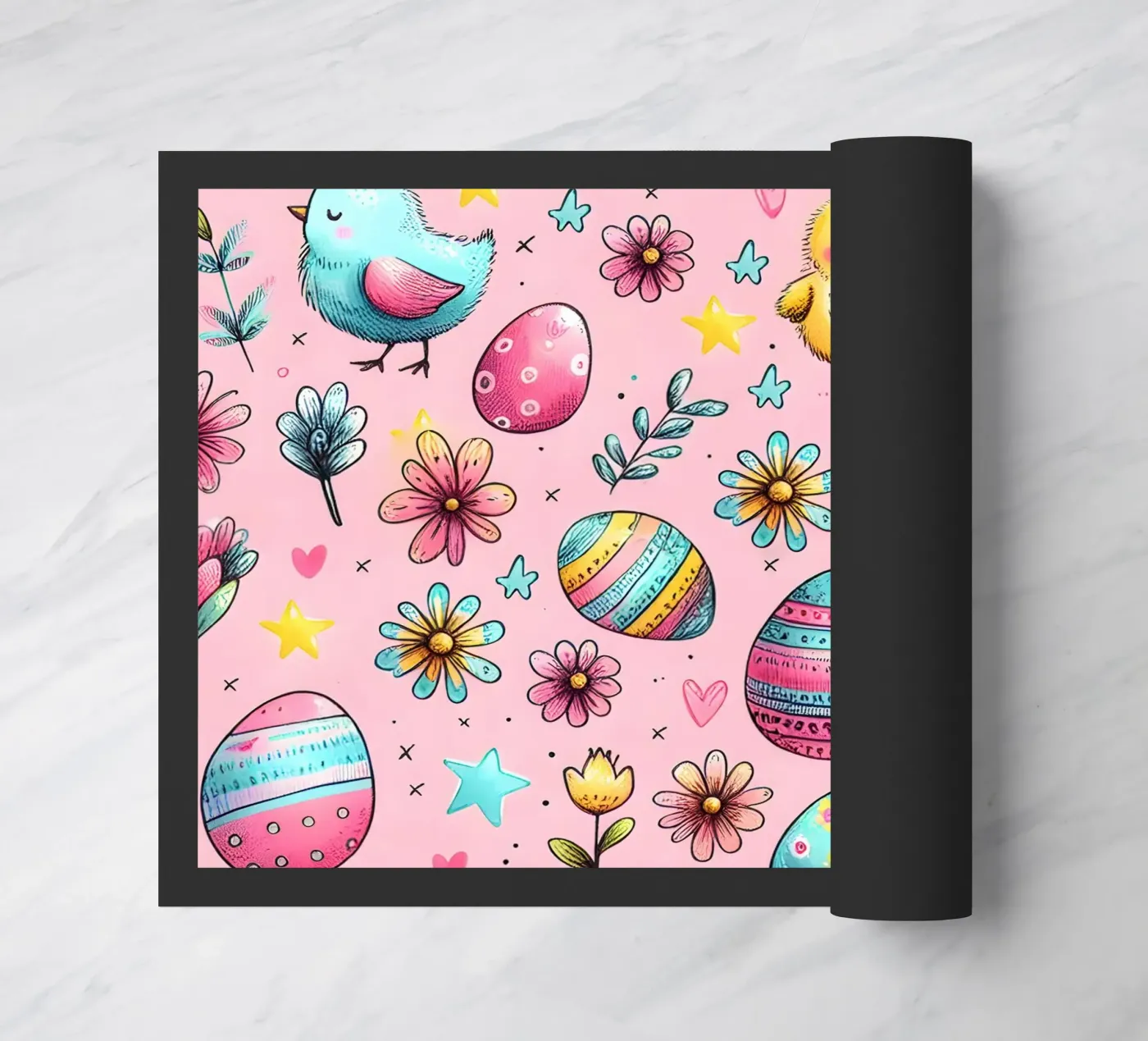 Osterküken Doodles Fußmatte von Happy Littles