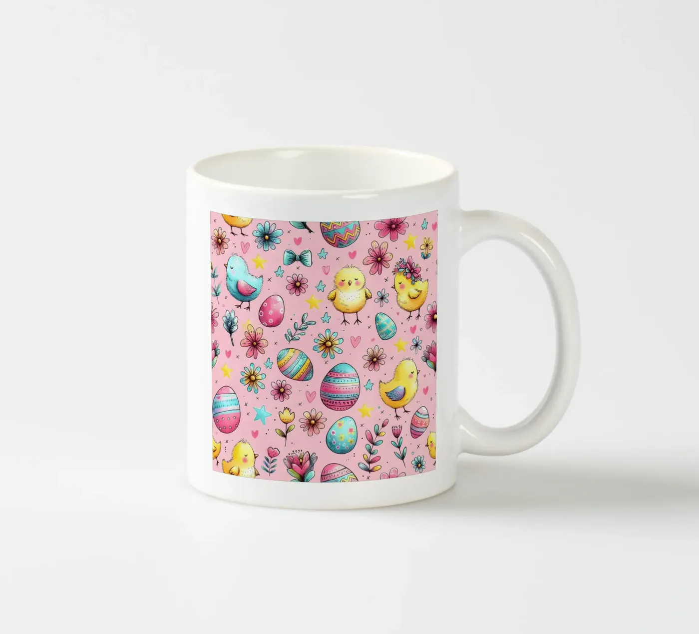 Easter Chicks Doodles ceramic mug by Happy Littles