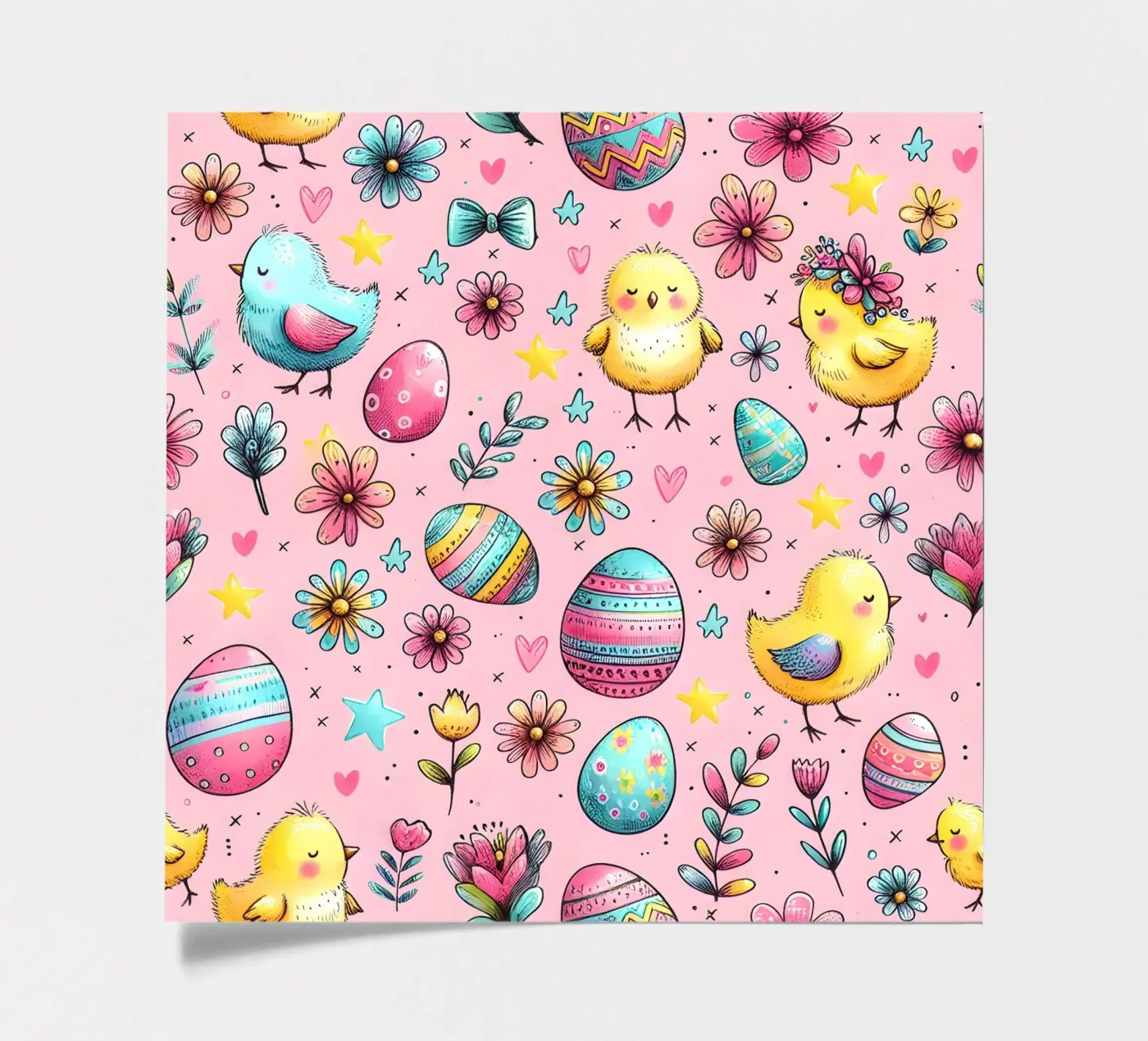 Paaskuikens Doodles stickervel van Happy Littles