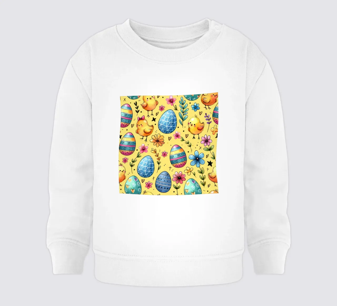 Scarabocchi di pulcini di Pasqua felpa neonato da Happy Littles