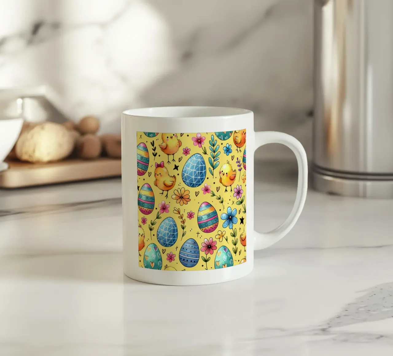 Scarabocchi di pulcini di Pasqua tazza in ceramica da Happy Littles