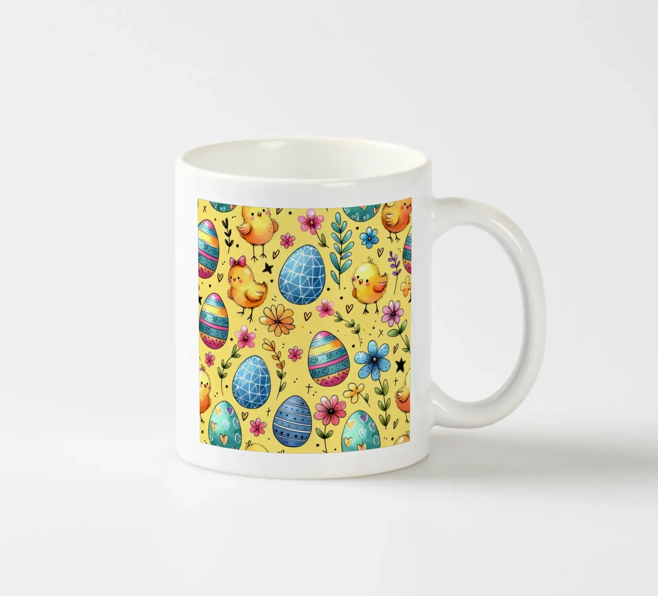 Scarabocchi di pulcini di Pasqua tazza in ceramica da Happy Littles