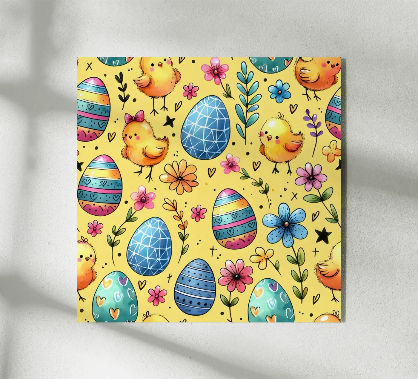 Easter Chicks Doodles Acryl-Glas von Happy Littles