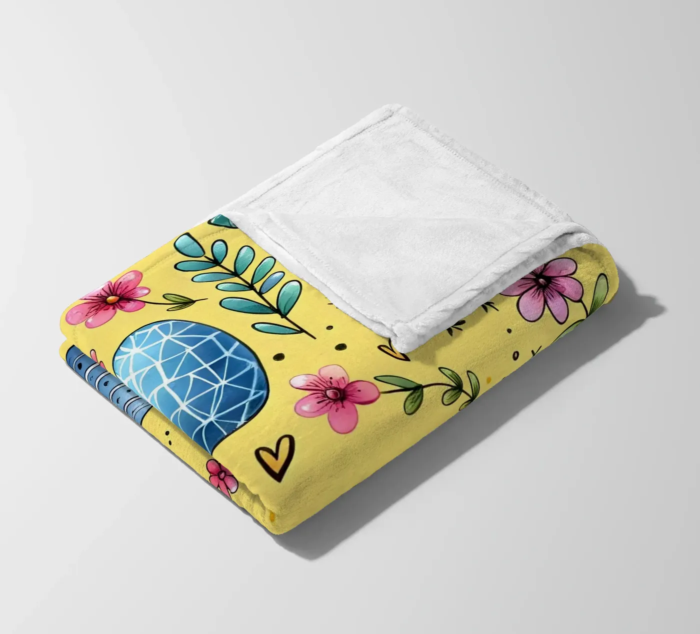 Easter Chicks Doodles fleece blanket by Happy Littles