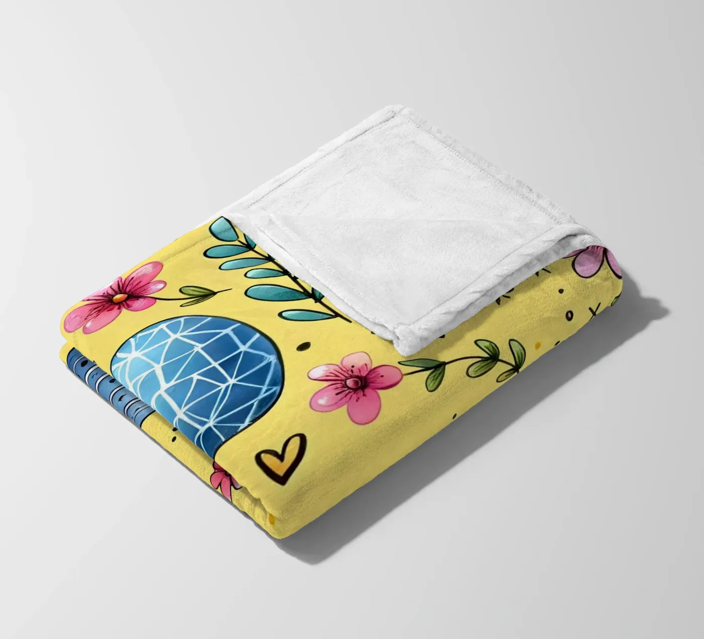 Easter Chicks Doodles fleece blanket by Happy Littles