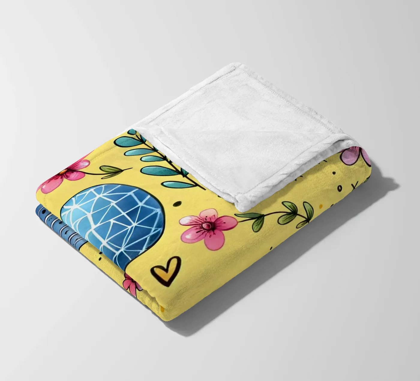 Easter Chicks Doodles fleece blanket by Happy Littles