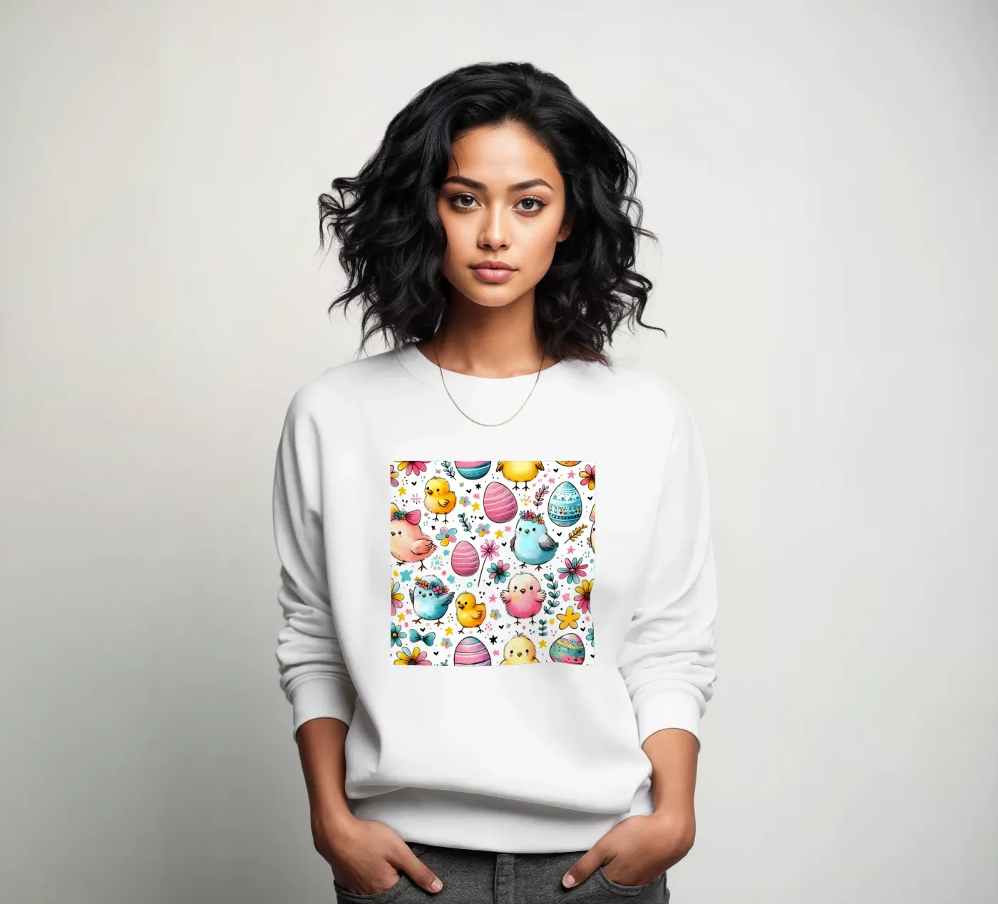 Easter Chicks Doodles sweatshirt by Happy Littles