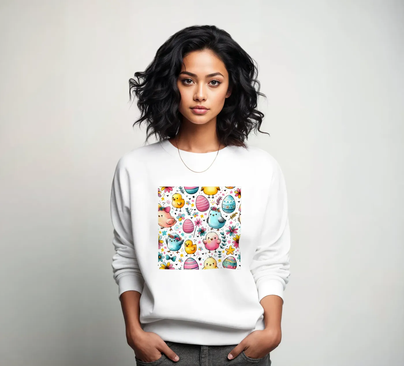 Easter Chicks Doodles sweatshirt by Happy Littles