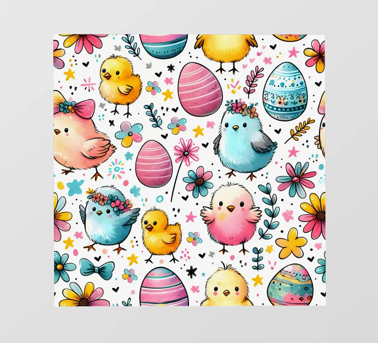 Scarabocchi di pulcini di Pasqua pellicola backlit da Happy Littles