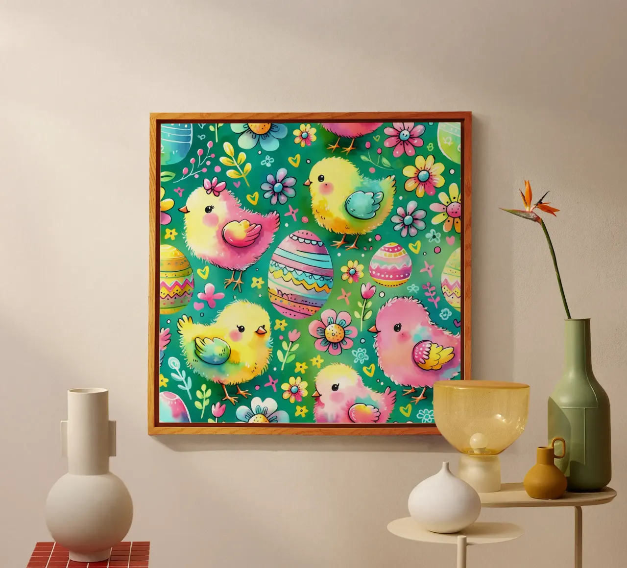 Osterküken Doodles Acryl-Glas von Happy Littles