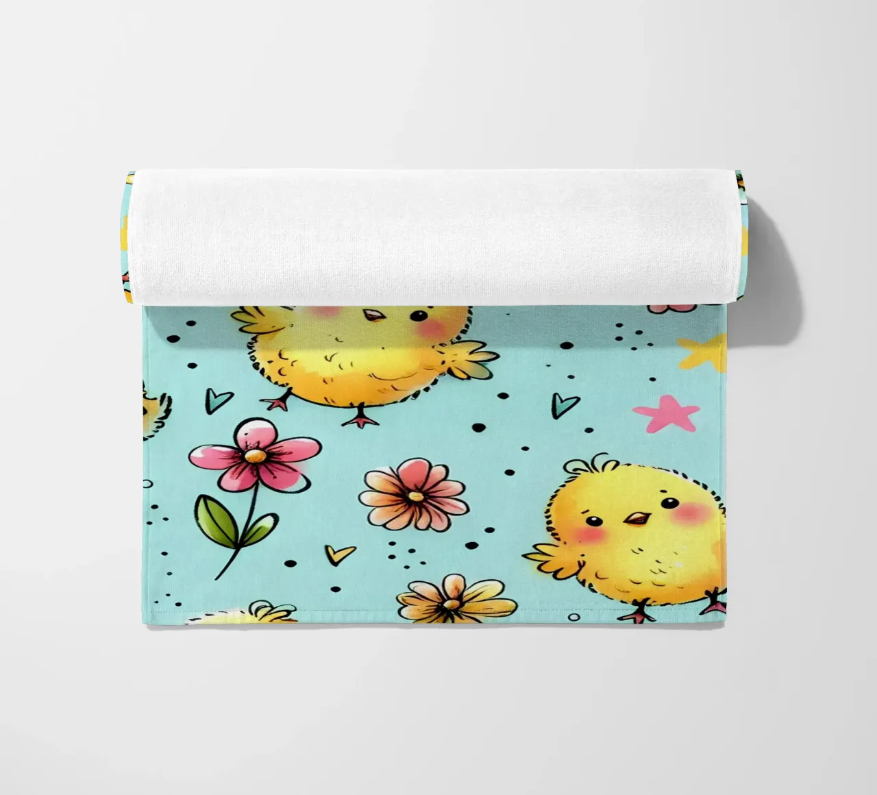 Scarabocchi di pulcini di Pasqua telo mare da Happy Littles